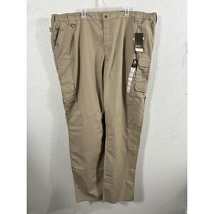 5.11 Tactical Pants Mens 54 Khaki Taclite Pro Ripstop Cargo Unhemmed Relaxed